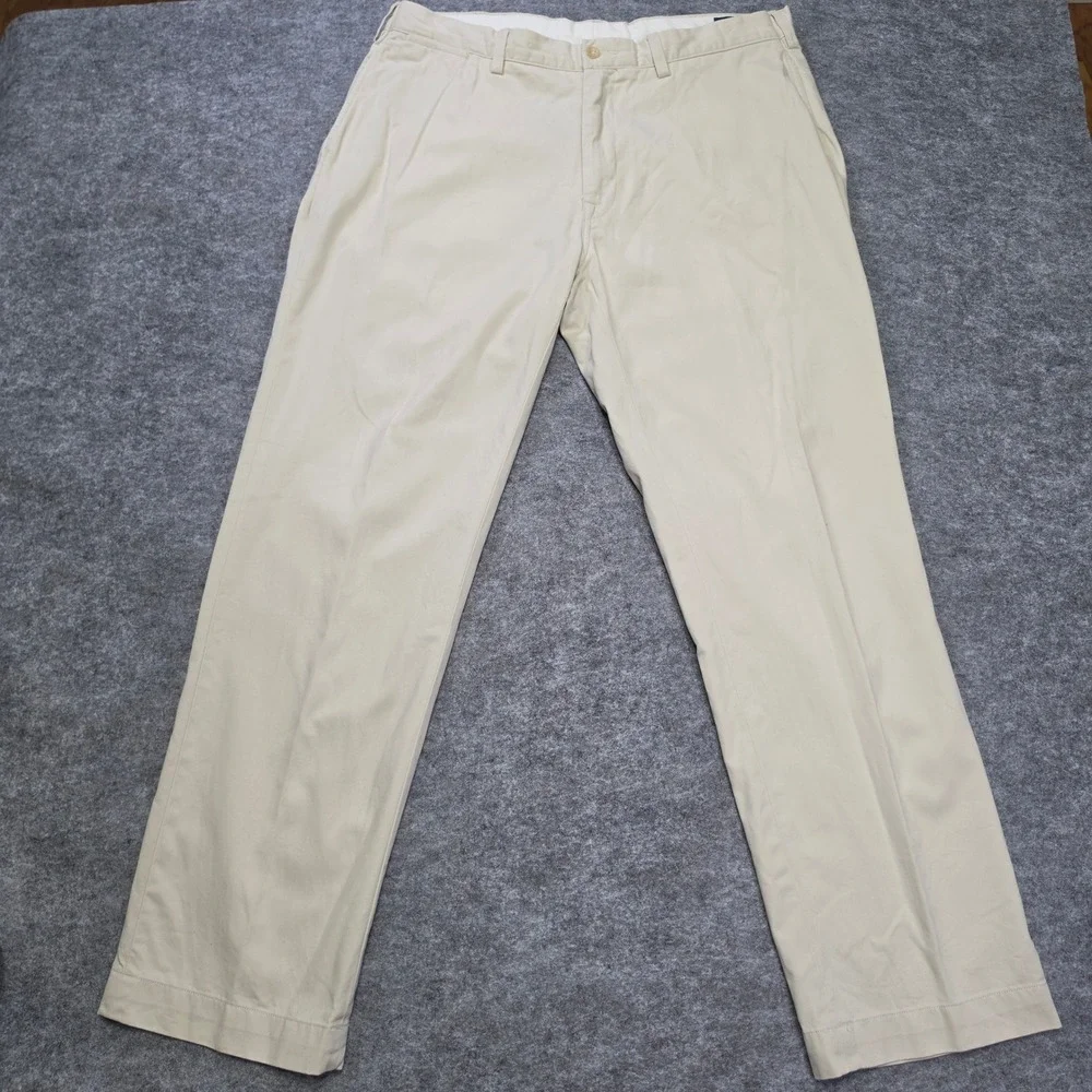 Polo Ralph Lauren Mens Chino Pants 100% Cotton Tan‎ 40/32 Classic Fit Khakis
